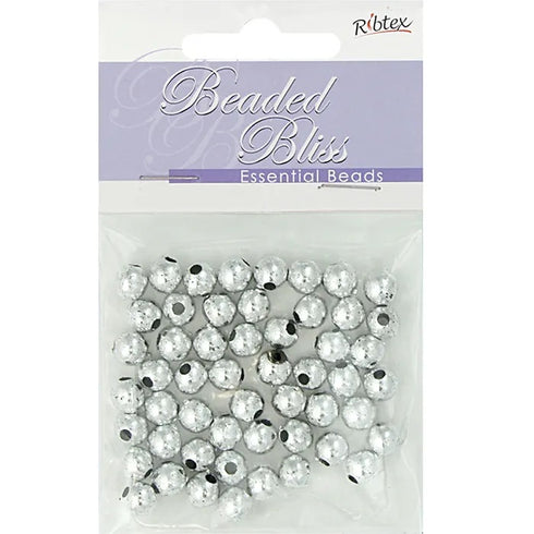 6mm - 8mm Plastic Round Beads (available in 4 colours)